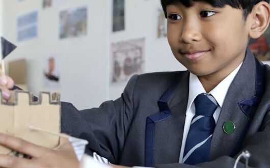 This is an image of a pupil working on a history project