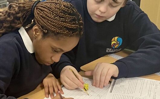 students working in the classroom